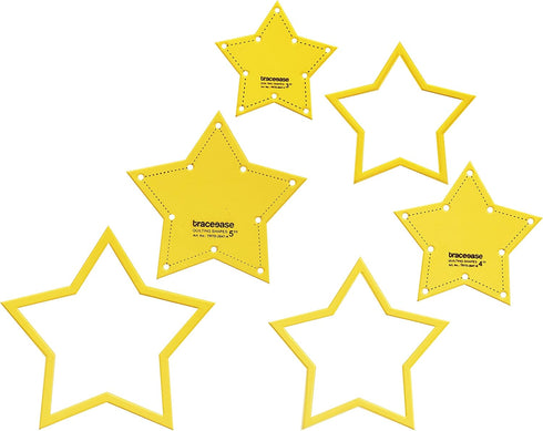 Traceease 5,Point Star Quilting Template Stencils Set of 3-3"/4"/5" inches DIY Sewing Quilt Patchwork templates for Quilting-KB...