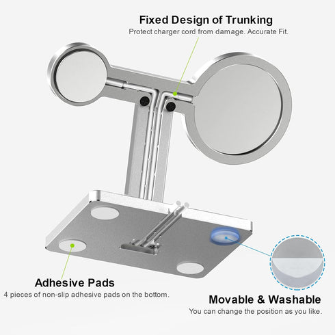 EWA 2 in 1 Magsafe Charger Stand, Aluminum Alloy,Cell Phone Stand Holder, Compatible with iphone15/pro/pro Max, iPhone 14/13/12/ Pro Max and Apple...