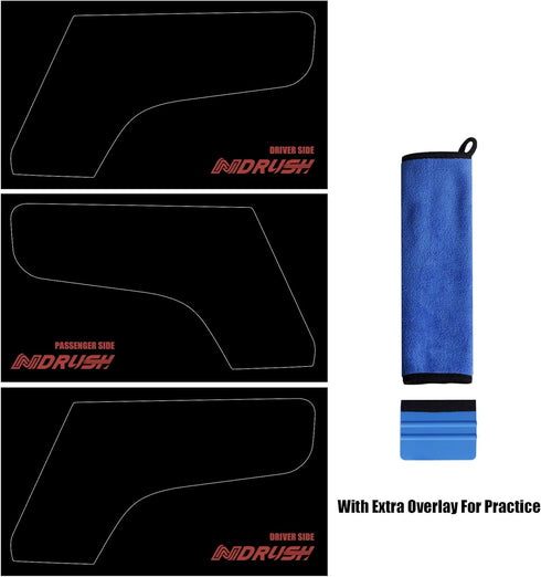 NDRUSH Blackout Taillight Vinyl Tint Film, Precut Overlays,Tail Light Wrap Cover Compatible with 2015-2020 Subaru WRX/STI...