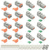 8 Set 2 Pin Waterproof Connector Automotive Electrical Butt, Deutsch DT Connector Kit with 18 Pairs 16# Stamped Contacts, 4 Pcs Sealing Plugs and ...