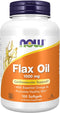 NOW Supplements, Flax Oil 1,000 mg made with Organic Flax Oil, Cardiovascular Support*, 100 Softgels...