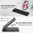 Mini Foldable Bluetooth Keyboard - Portable Wireless Full Size Keyboard (Sync Up to 3 Devices), Ultra-Slim Aluminum Travel Folding Keyboard for iP...