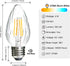 ROMANJOY F15 4W LED Light Bulbs, LED Porch Light Bulbs, E26 Medium Base, Dimmable 2700K Warm White LED Post Bulb 40w Equivalent, Outdoor Decorativ...