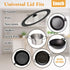 Universal Lid for Pots, Pans and Skillets Vented Tempered Glass with Heat Resistant Silicone Rim, Fits 6 inch, 7 inch, 8 inch Cookware, Replacemen...