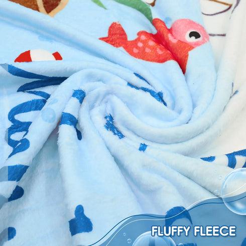 Gone Fishing Baby Monthly Milestone Blanket Little Fisherman Bobber Photo Prop Ideas for Newborn Boy & Girl Nursery Décor (40" X 50")...