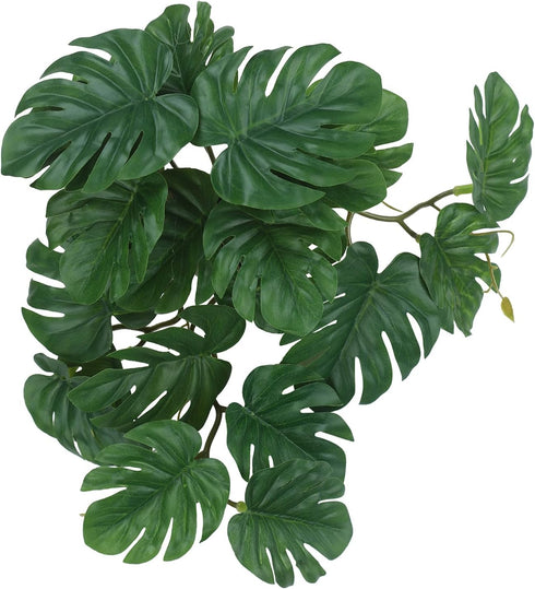 Fake Reptile Plants for Reptile Terrarium Plants, Reptile Plant Décor, Turtle Tank Plants with Suction Cup...