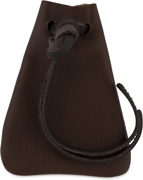 Nabob Leather Leather Drawstring Pouch, Coin Bag, Medicine Tobacco Pouch Medieval Reenactment Made in U.S.A Size 3.75" x 2.75"...
