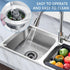 Kitchen Sink Drain Strainer, 3-in-1 304 Stainless Steel Sink Drain Stopper with Strainer Basket, Pop Up Anti-Clogging Odor Filter for 3-1/2 Inch S...
