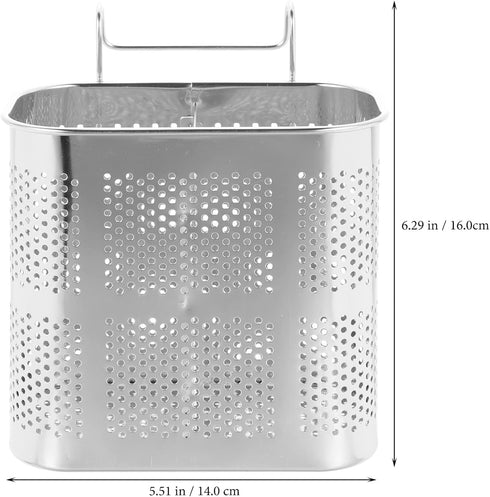 UPKOCH Stainless Steel Utensil Silverware Holder Organizer Drying Rack Basket Holder with Hooks Chopstick Holder for Dishwasher...