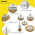 5 Pcs Wire Brush Wheel for Drill, Brass Wire Brush for Drill, 1/4 Inch Hex Shank, Wire Brush Drill Bit, Wire C up Brush for Rust Removal, Wire Bru...