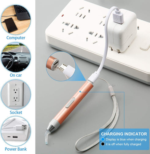 Maitys Diamond Painting Pen Point Drill Pen with Light 5d DIY Diamond Painting Tool with 20 Pieces Glue Clay 5 Pieces Replacement Heads for DIY Cr...