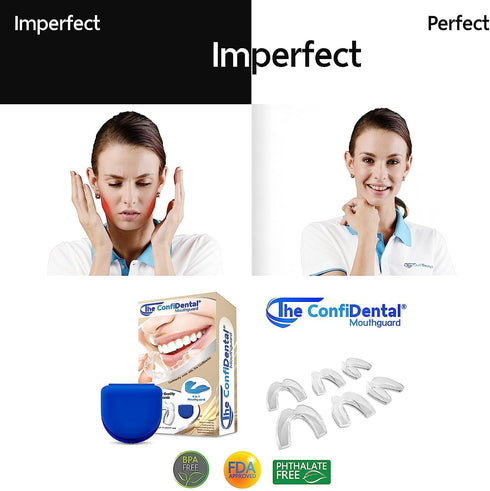 Mouth Guard for Grinding Teeth at Night - 2 Models for Larger Mouth Pack of 6 Moldable Dental Night Guards for Teeth Grinding and Clenching Teeth ...