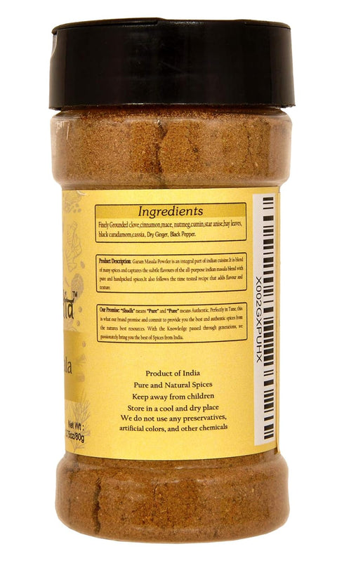 Shudh India Garam Masala Indian Spice Blend PET Jar ~ All Natural, Salt-Free | Vegan | No Colors | Gluten Friendly | NON-GMO | Indian Origin...