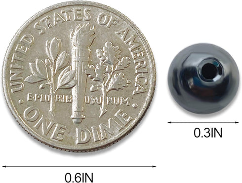 COIRIS 100 Pcs Natural Hematite Gemstone Loose Beads Round 8MM Beads 2 Strand Crystal Energy Stone Healing Power for Jewelry Making(ZS-1208-N8)...