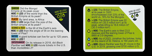 Trivia Card Game - Compact & Fun - Ideal for Travel, Family Game Night, Gifts, Adults - 5 Trivia Categories...