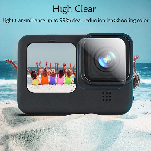 PCTC 9PCS Hero 12 11 10 9 Screen Protector Compatible with Go Pro Hero 12/Hero 11/Hero 10/Hero 9 Black,9 Packs Ultra Clear Tempered Glass Screen P...