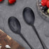 Serving Spoons x 3, Slotted Spoons x 3, AOOSY 8.7 inches Matte Black Utility Advanced Performance Skimmer Perforated, 8 3/4" Stainless Steel Black...