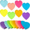 Teling 24 Pcs Heart Shape Lined Sticky Notes Employee Cute Sticky Notes Bright Colorful Sticking Power Memo Pads Self Sticky Note Pads for Office ...