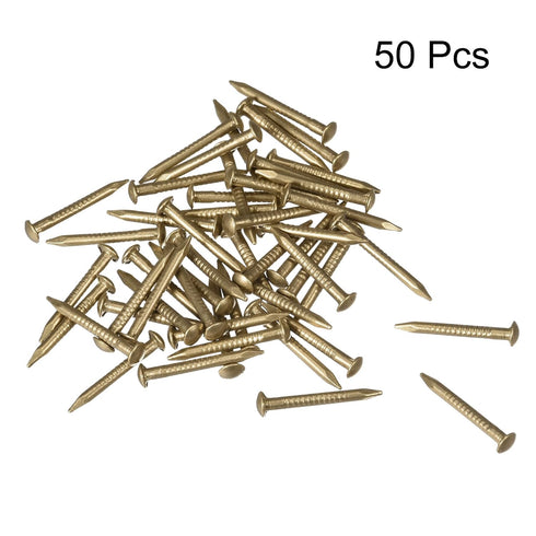 uxcell Small Tiny Brass Nails 1.2x12mm for DIY Decorative Pictures Wooden Boxes Household Accessories 50pcs...
