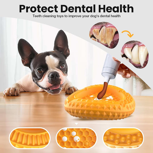 Dog Toys for Aggressive Chewers,Indestructible Natrual Rubber Dog Toy for Large Medium Small Dogs,Beef Flavor Tough Dog Chew Toy,Stress Release Ga...