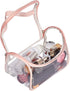 HAOGUAGUA Heavy Duty Clear Cosmetic Bag Waterproof Transparent Travel Makeup Toiletry Organizer Bag (Pink)...