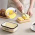 Butter Dish with Lid and Butter Curler Knife for Countertop - Unbreakable Metal Keeper Container with High-quality Double Silicone Sealing, for Ki...