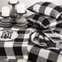 SARO LIFESTYLE 9025.BK1690B Birmingham Collection Buffalo Plaid Design Cotton Table Runner, 16" x 90", Black...