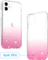 JJGoo Compatible with iPhone 11 Case, Clear Glitter Sparkle Shock Absorption Protective Phone Cases Cute Slim Thin Cover for Women Girls (6.1 inch...