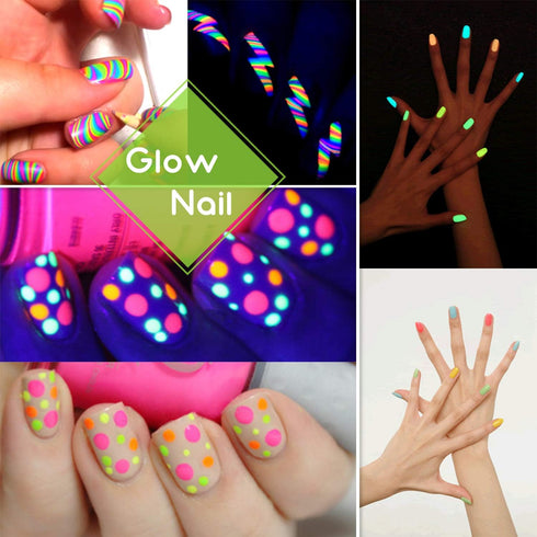 Glow In The Dark Pigment Powder - Epoxy Resin Color Pigment Dyes for DIY Slime Coloring Kit - Luminous Skin Safe Long Lasting Self Glowing for Acr...