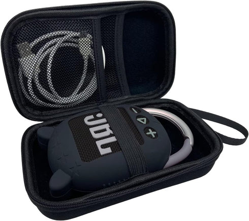 Hard Carrying Case and Silicone Cover for JBL Clip 4 Portable Bluetooth Speaker, Protective Travel Case Storage for JBL Clip 4 (Hard Case+Silicone...