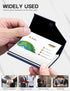 Padike Business Card Holder, Leather Business Card Case Pocket Card Holders for Men or Women, Metal Slim Name Card Holder RFID Blocking Business C...