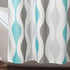 Lush Decor Mid Century Geo Shower Curtain, 72" x 72", Blue & Gray...