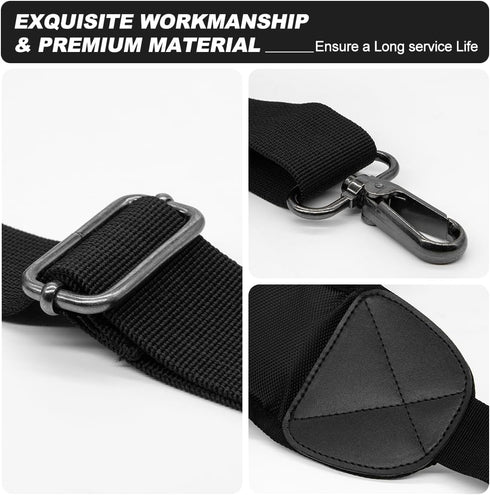 barudan golf Bag Strap Replacement Universal Single Shoulder Strap fits for All Brand Golf Bags (Black)...