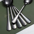 Kyraton 6-Piece 8" Stainless Steel Table Spoon Set, Titanium Black Plating, Gold Soup & Dessert Spoons, Dishwasher Safe...