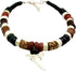 Genuine Mako Shark Tooth Anklet, Handcrafted Wooden Beads Anklet for Women Men Surfer Jewelry DA314-K...