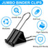 OWLKELA 2.4 inch Extra Jumbo Binder Clips 2 Pcs, Large Paper Clip, Big Paper Clamps, Binder Clips Large Size for Home, School and Office Supplies...