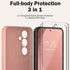 for Samsung Galaxy S24 Case with 2 Pack Screen Protector, Liquid Silicone with Soft Anti-Scratch Microfiber Lining Shockproof Protective Cover for...
