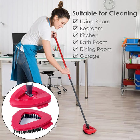 Spin Mop Brush Scrub Compatible with O Cedar Rinseclean 2 Tank System, 2Pcs Spin Right Triangle Scrubber Brush Spin Mop Replacement Scrub Brush He...