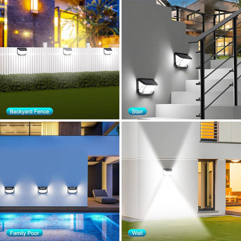 Kasonic Solar Lights Outdoor, 122 LEDs Motion Dual-Sensor Lights with 300° Wide Angle, Ultra-Bright Solar Security Wall lights for Outside Garden ...
