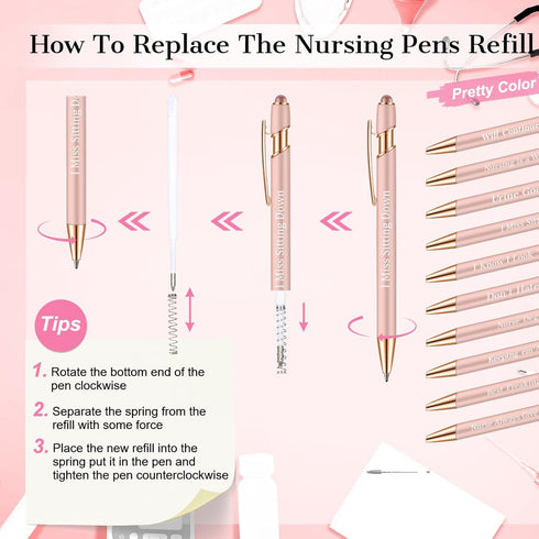 Nurse Gift Pens,Super Cute Saying Pen for Staff Coworkers Friends Graduated Nursing Students Daughter Sons on Nurses week Nurse's day (Style 2)...