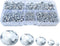 Silvery Rondelle Glass Beads for Jewelry Making, Faceted Briolette Crytal Spacer Beads for Bracelet Necklace Earring (2mm 4mm 6mm 8mm 10mm Mixed S...