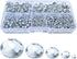 Silvery Rondelle Glass Beads for Jewelry Making, Faceted Briolette Crytal Spacer Beads for Bracelet Necklace Earring (2mm 4mm 6mm 8mm 10mm Mixed S...
