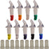 Tiger Chef 12-Pack Plastic Measured Liquor Pourer without Collar, 1 Ounce Red, Precision Wine Bottle Pour Spout with Pourer Dust Covers...
