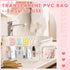 Hillban 2 Pcs Gifts Chenille Letter Bags Preppy Patch Makeup Bag Flat Clear Pouch PVC Organizer Purse Waterproof Travel Cosmetic Bag Portable Toil...