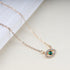 Bohemian Emerald Evil Eye Pendant Necklace Gold Crystal Eye Necklace Chain Green Cz Devil Eye Choker Necklace Paved Rhinestone Demon Eye Necklace ...