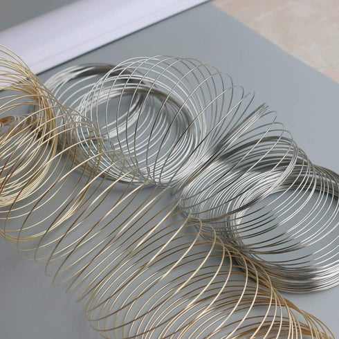 Huwujiu 400 Loops Jewelry Wire Memory Beading Wire Memory Steel Wire Cuff Bangle Bracelet for Art Creation Bracelet Necklace Jewelry Making Dolls ...