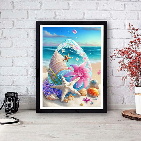 Tiwabb Stamped Cross Stitch Kits,Summer Starfish Cross Stitch Kits for Adults Beginners,Full Range of Cross-Stitch Stamped Kits Needlecrafts for H...
