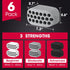 6PCS Jaw Exerciser for Men & Women, 3 Resistance Levels, Silicone Jawline Exerciser, Jaw Trainer Strengthener, Jawline Shaper, White+Grey+Black( U...