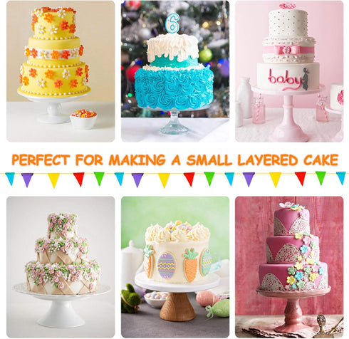 E-far Cake Pan Set of 3 (4 inch/6 inch/8 inch), Stainless Steel Small Round Layer Cake Baking Pans, Perfect for Tier Smash Cake, Non-Toxic & Healt...