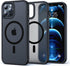Strong Magnetic for iPhone 12 Pro Max Case, Military Grade Drop Protection, Compatible with MagSafe, Shockproof Translucent Matte Hard Back Soft S...